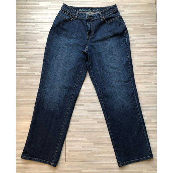 L.L. Bean, Favorite Fit, Curvy Jeans, Women's Size 10 Regular, Straight Leg - Picture 1 of 4